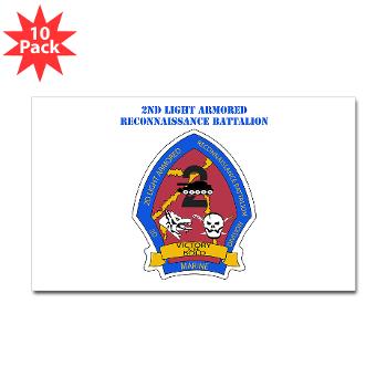 2LARB - M01 - 01 - 2nd Light Armored Reconnaissance Bn with text - Sticker (Oval 10 pk)